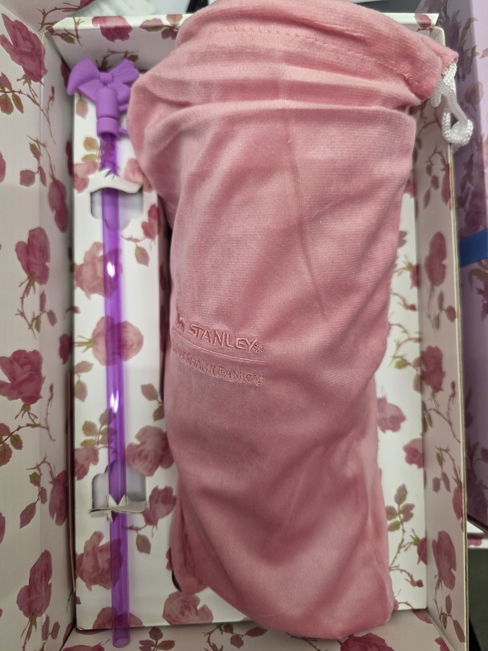 Stanley x LoveShackFancy Pink purple blue Floral Straw 40oz flowstate quencher - Picture 7 of 11